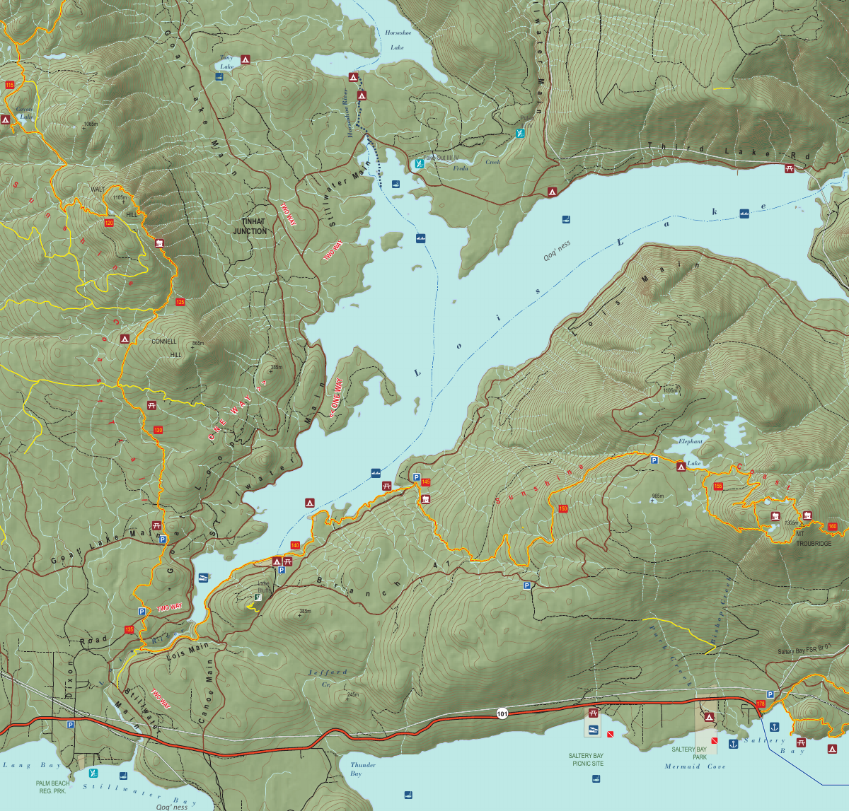 Walt Hill & Troubridge trail map
